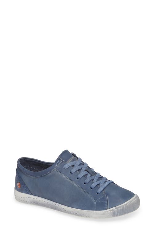 Shop Softinos By Fly London Isla Sneaker In Navy Washed Leather