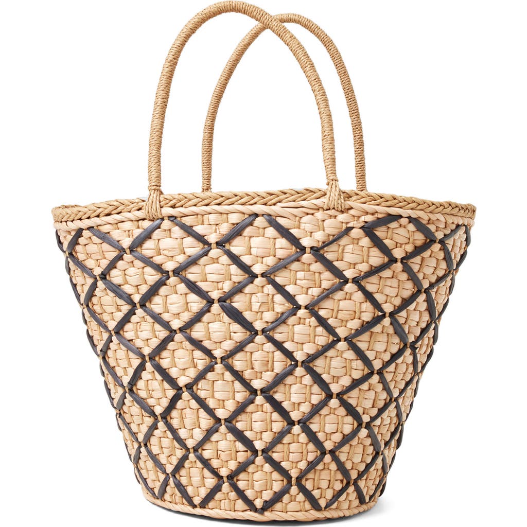 L*space Lspace Palma Nights Jute Tote In Natural/black