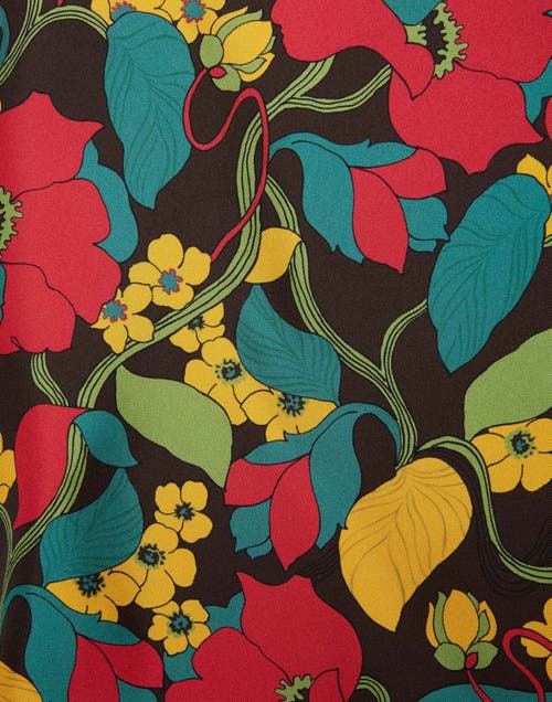 La Doublej Twirl Top In Vines Brown