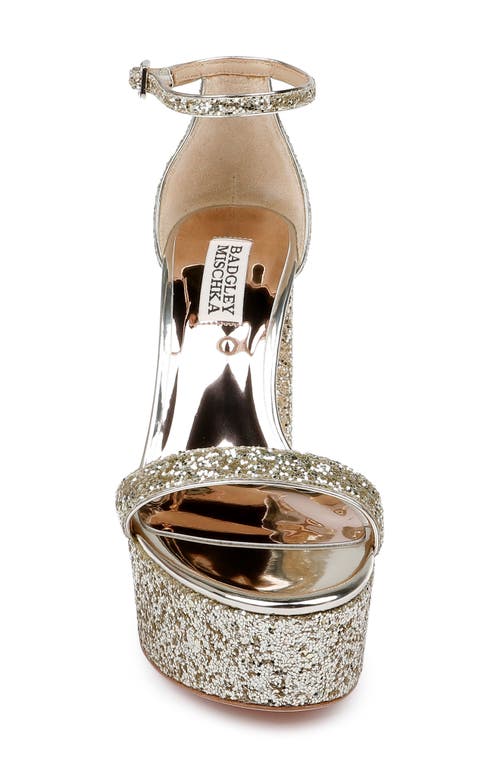 BADGLEY MISCHKA BADGLEY MISCHKA COLLECTION PARTY ANKLE STRAP PLATFORM SANDAL 