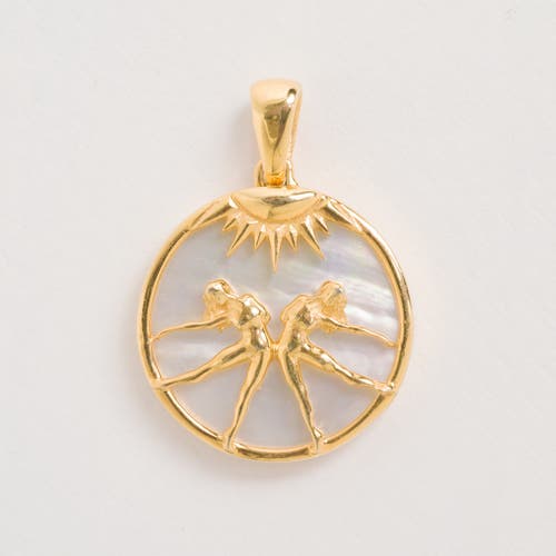 Freya Rose Zodiac Pendant In Gemini