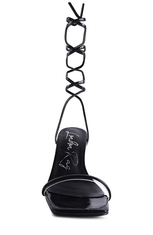 London Rag Biten Lace-up Sandal In Black