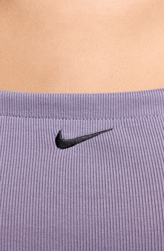 Shop Nike Sportswear Chill Knit Mini Rib Cami Minidress In Daybreak/ Black
