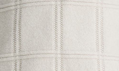 Shop Vince Seed Stitch Windowpane Lambswool Sweater In H Sheep