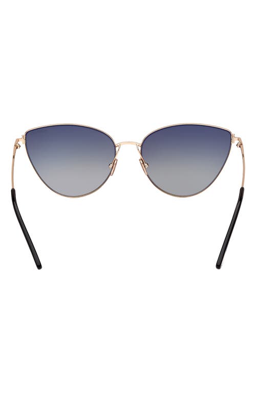 Shop Tom Ford Anais 62mm Cat Eye Sunglasses In Shiny Rose Gold/smoke