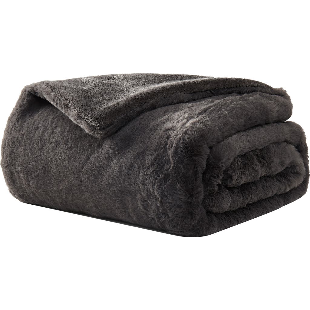 Ugg(r) Euphoria Throw Blanket In Charcoal/charcoal
