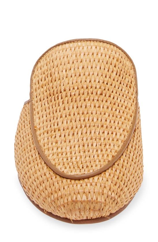 Kaanas Jaspe Basketweave Mule In Caramel