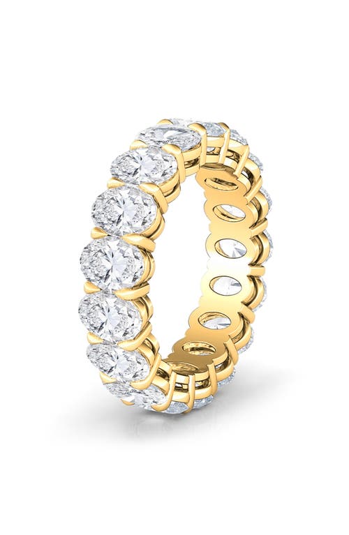 HauteCarat Oval Cut Lab Created Diamond 18K Gold Eternity Band in Gold at Nordstrom