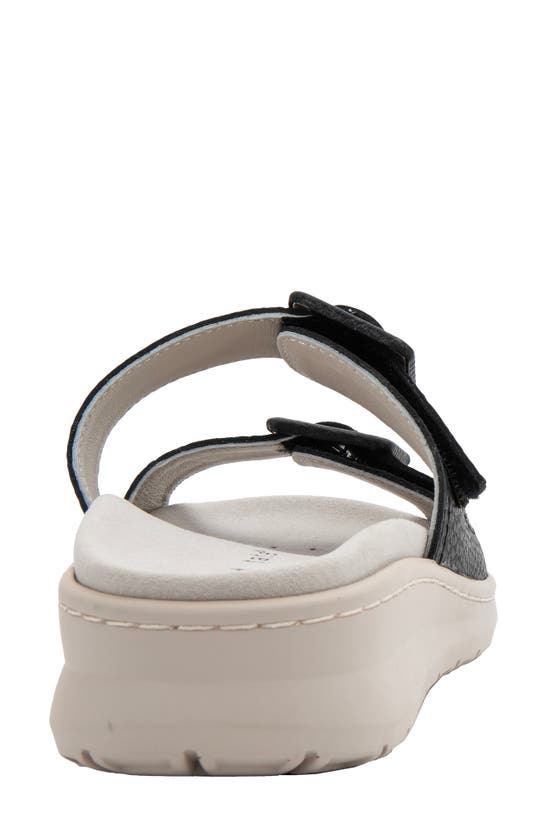 David Tate Frenchy Double Band Slide Sandal In Black