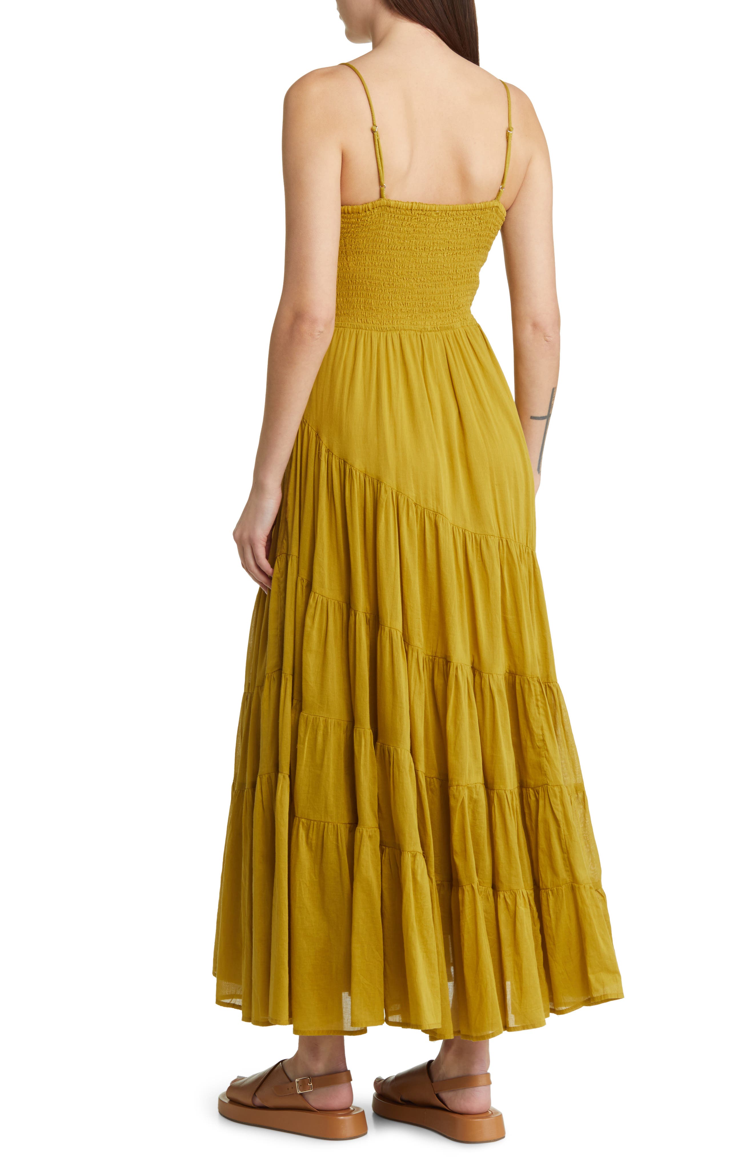 knee length dresses for ladies Free People Sundrenched Maxi Dress  The Farmer's Daughter