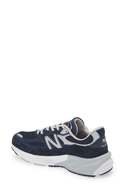 New Balance 990v6 Core Running Shoe In Navy/navy