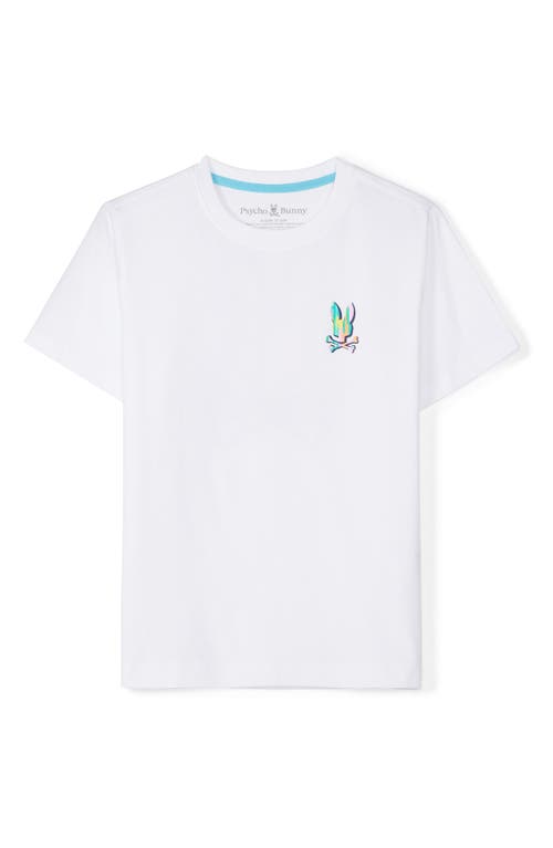 Shop Psycho Bunny Kids' Bunny Back Graphic T-shirt In White