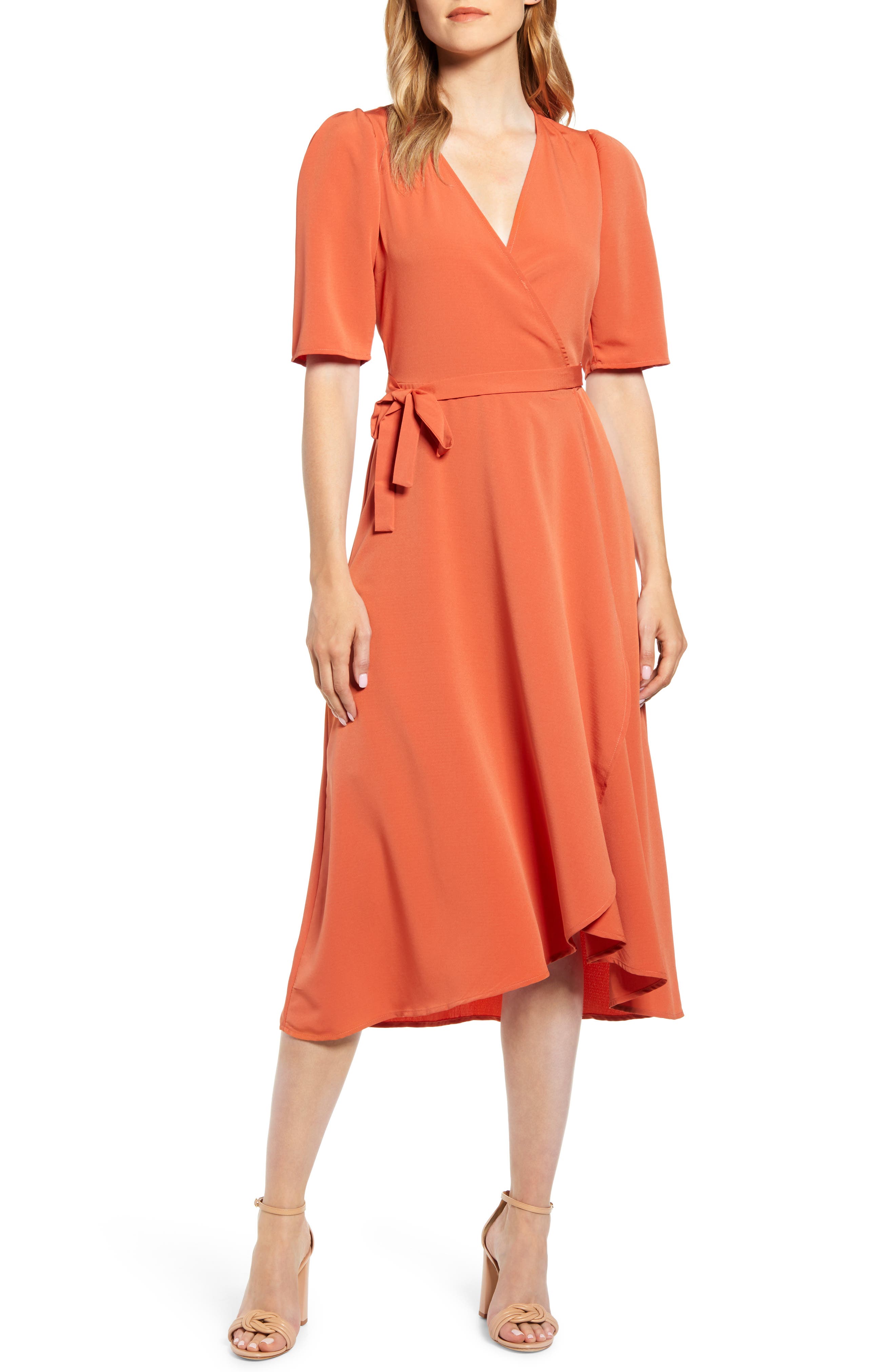 red wrap dress nordstrom