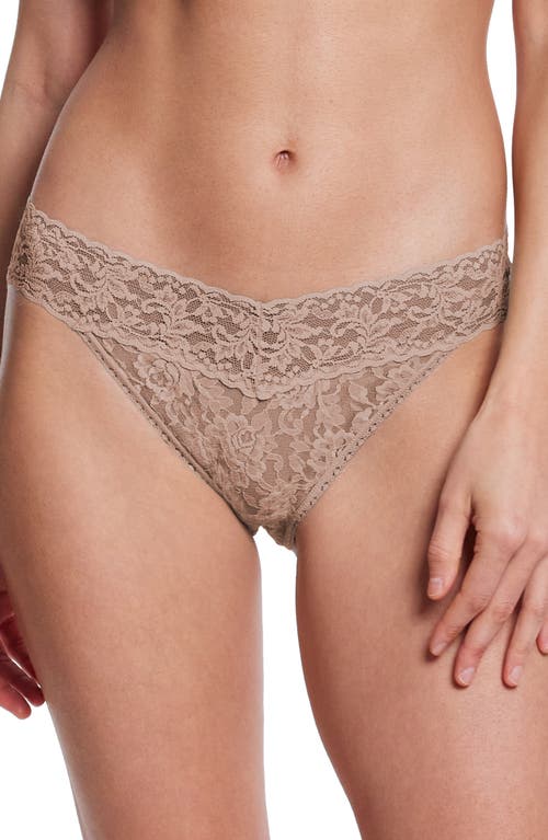 Shop Hanky Panky Signature Lace Bikini In Taupe