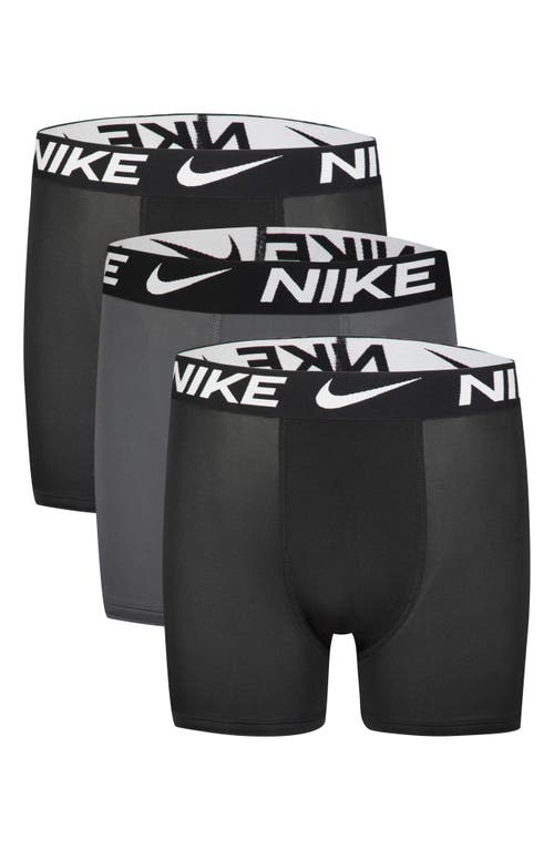 NIKE NIKE KIDS' ESSENTIAL DRI-FIT MICRO ASSORTED 3-PACK BOXER BRIEFS 