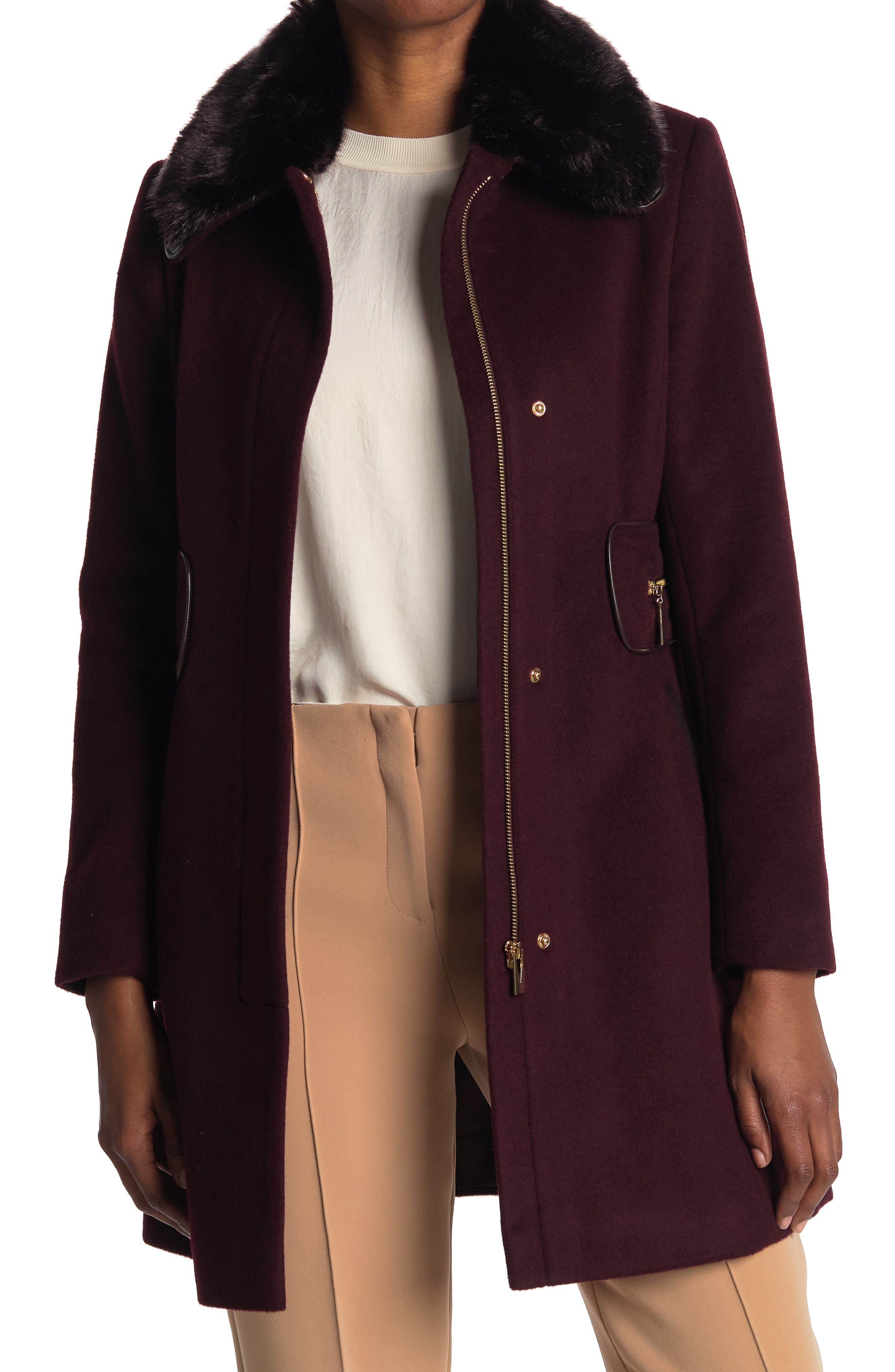 burgundy long jacket
