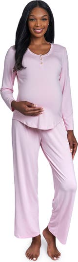 Laina Jersey Long Sleeve Maternity/Nursing Pajamas