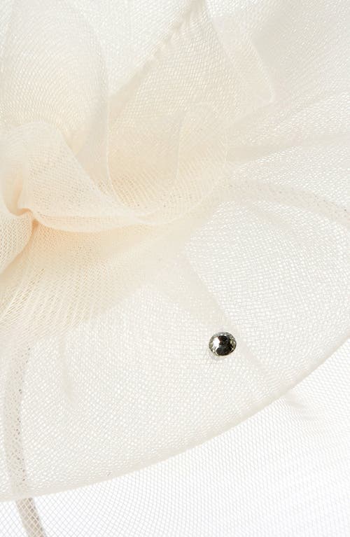 Lele Sadoughi Floral Veil Fascinator In Ivory