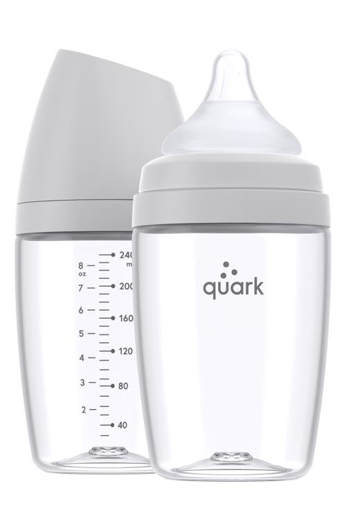 Quark 2-Pack BuubiBottle MAX 8-Ounce Baby Bottles in Gamma Grey at Nordstrom