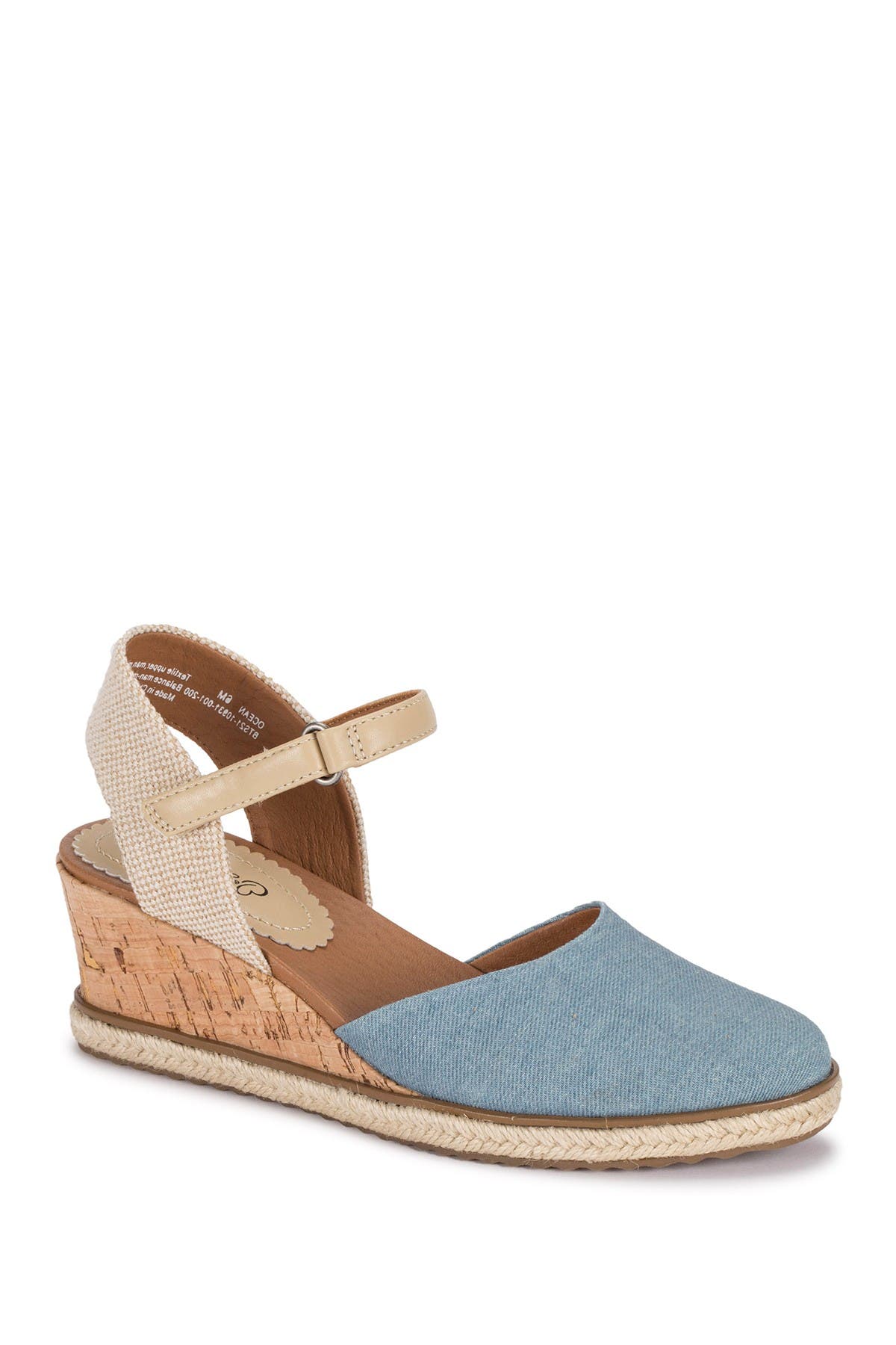 Baretraps Ocean Women's Espadrille Wedge Women's Shoes In Light Blue