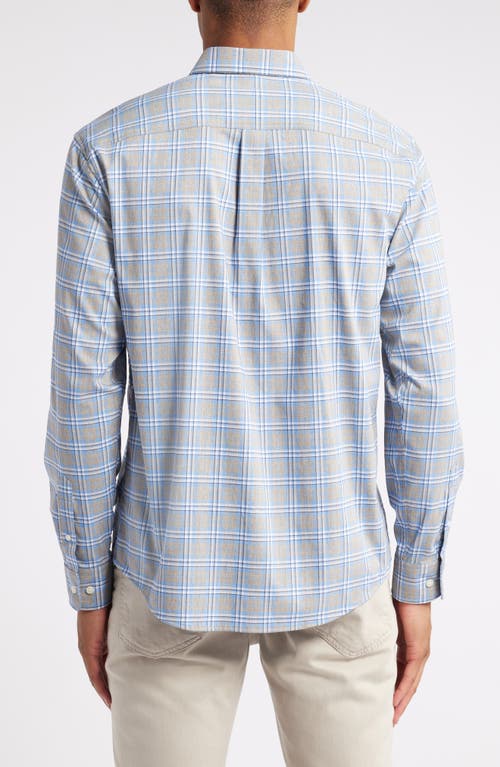 Shop Johnnie-o Scotty Plaid Performance Button-down Shirt In Navy