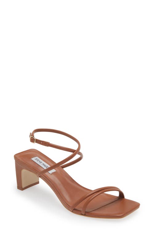 Shop Steve Madden Stefania Ankle Strap Sandal In Brown Leather