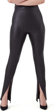 Spanx Leather-like Front Slit Legging in Blue