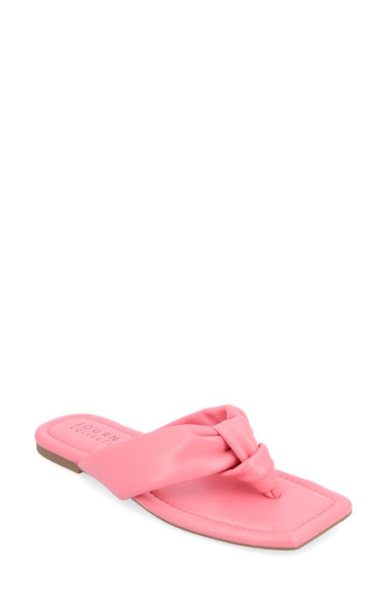 Shop Journee Collection Tru Comfort Ares Vegan Leather Sandal In Pink