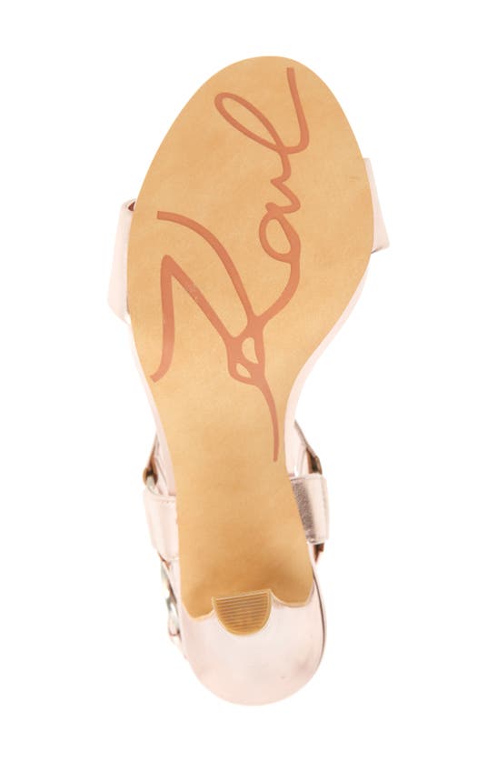 Shop Karl Lagerfeld Paris Cieone Metallic Leather Ankle Strap Sandal In Potpourri