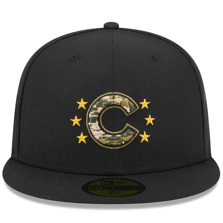 Shop New Era Black Chicago Cubs 2024 Armed Forces Day On-field 59fifty Fitted Hat