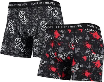 Pair of Thieves Men's Pair of Thieves Black Chicago White Sox Super Fit  2-Pack Boxer Briefs Set
