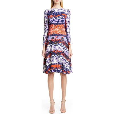 Lela Rose Scalloped Tiered Dress, White