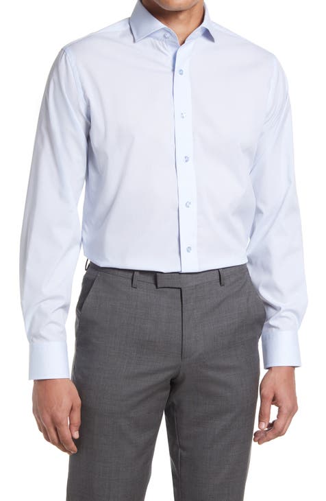 Trim Fit Minicheck Dress Shirt (Regular & Big)