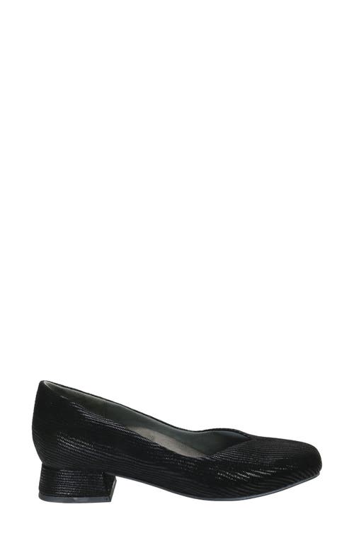 David Tate Freedom Pump In Black Mini Lizard