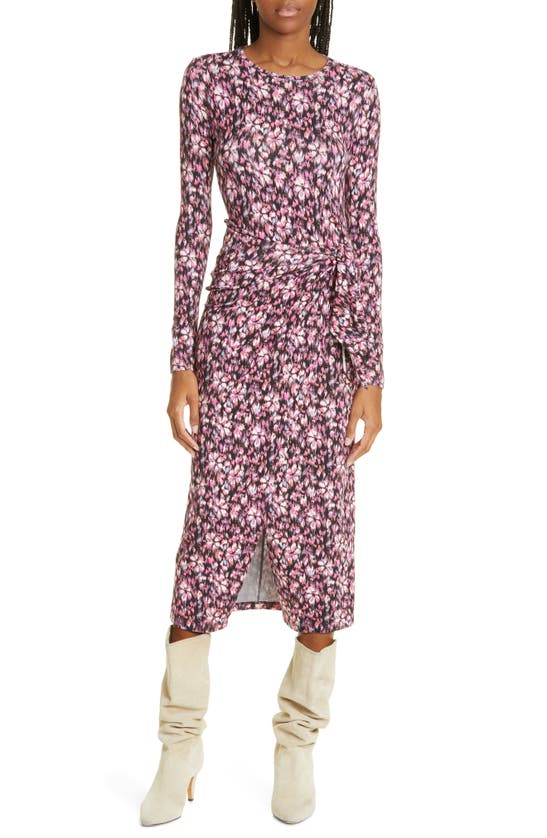 Isabel Marant Étoile Marant Étoile Woman Midi Dress Fuchsia Size 4 Viscose, Elastane In Midnight/ Pink