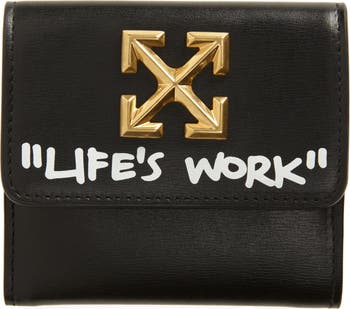 Off-White Jitney Quote Print Leather Coin Purse