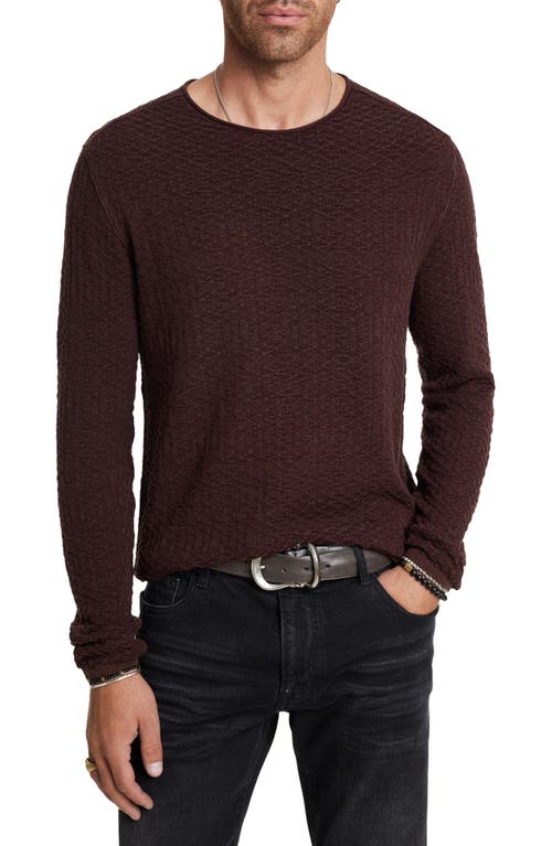 John Varvatos Riley Textured Sweater in Plum 