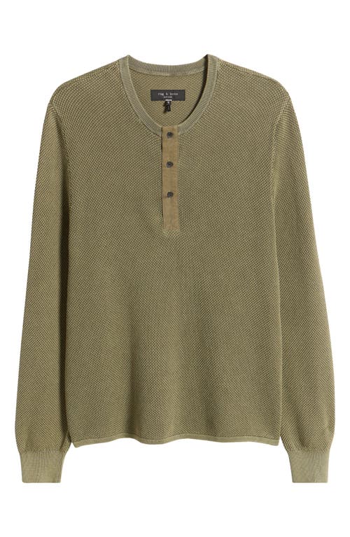 Shop Rag & Bone Dexter Washed Crewneck Sweater In Forest Green