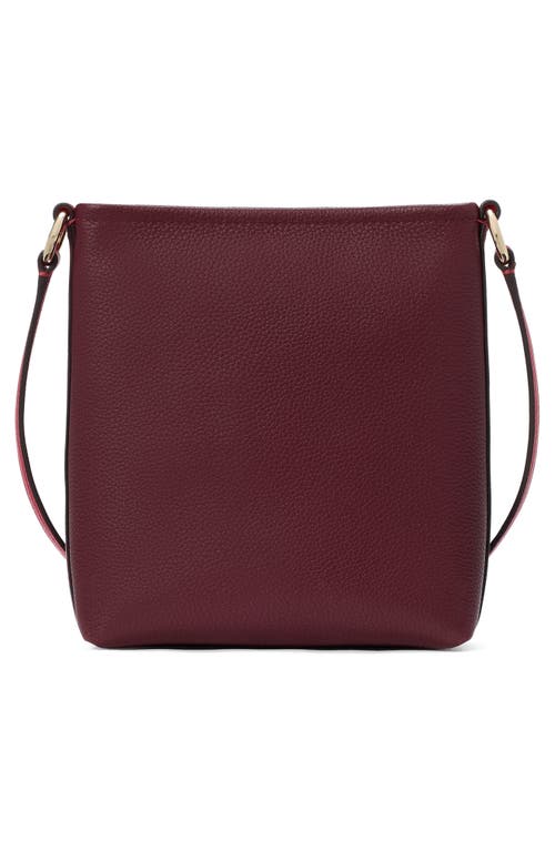 Shop Kate Spade New York Ava Colorblock Pebbled Leather Crossbody Bag In Cherry Juice Multi