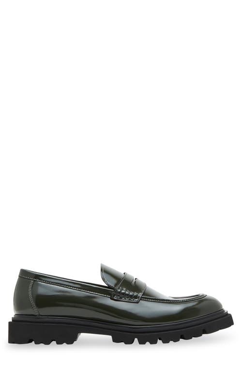 Shop Steve Madden Halian Penny Loafer In Dark Green