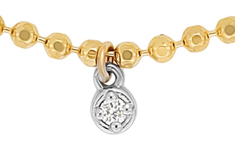 Shop Bony Levy Mykonos Diamond Station Ball Chain Bracelet In 18k Yellow Gold