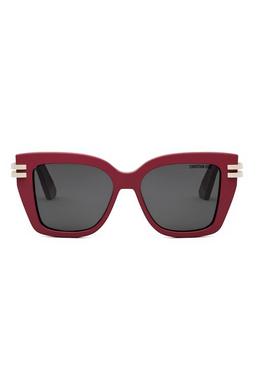 Cdior S1I 52mm Square Sunglasses in Shiny Red /Smoke at Nordstrom