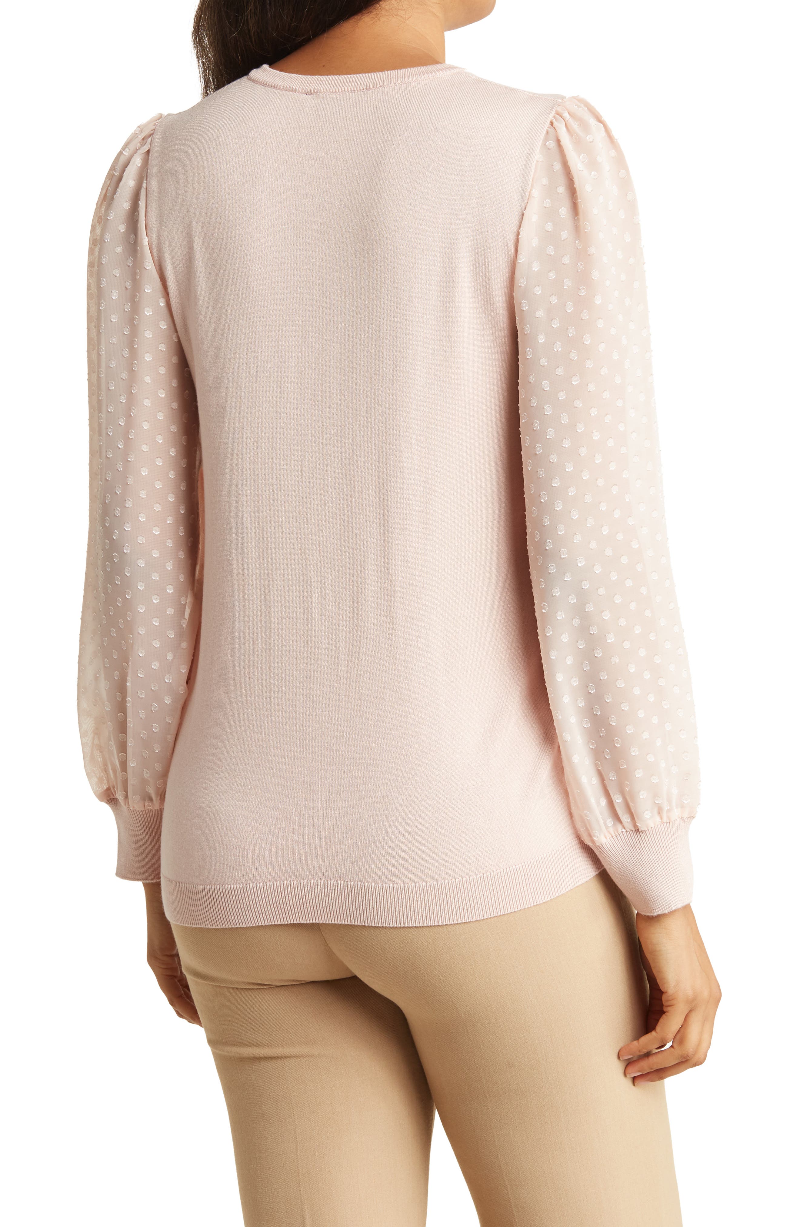 Adrianna Papell VNeck Clip Dot Sleeve Sweater Nordstromrack