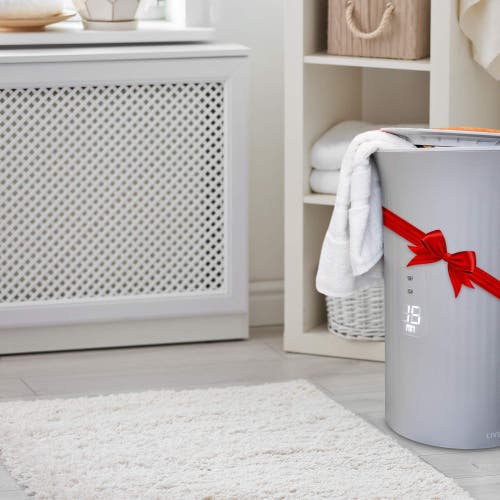 Live Fine Large Bucket Style Towel Warmer In Grey