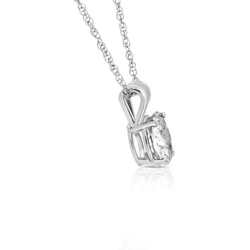Bliss Diamond 5/8ct Certified Lab Grown Oval Diamond Solitaire Pendant 14k Gold Necklace In 14k White Gold