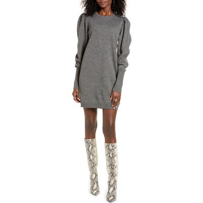 Wayf X Influencers San Francisco Puff Sleeve Sweater Dress, Black (Nordstrom Exclusive)