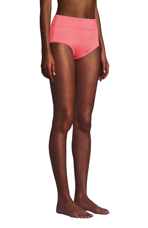 Shop Lands' End Tummy Control High Waisted Bikini Bottoms In Wood Lily