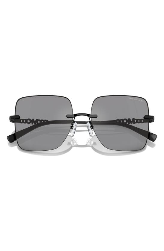 Michael Kors Womens Grey Mk1150 Quebec Square-frame Metal Sunglasses In Dark Grey