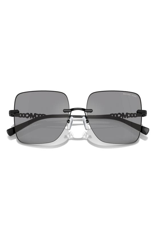 Shop Michael Kors Quebec 55mm Square Sunglasses In Dark Grey