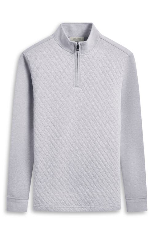 Shop Bugatchi Quarter Zip Pullover In Cement